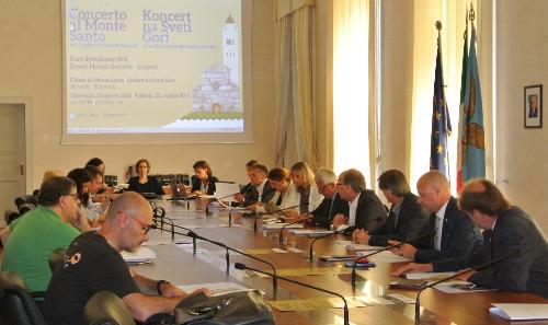 Un momento della conferenza stampa di presentazione del “Concerto al Monte Santo” – Trieste 20/08/2015